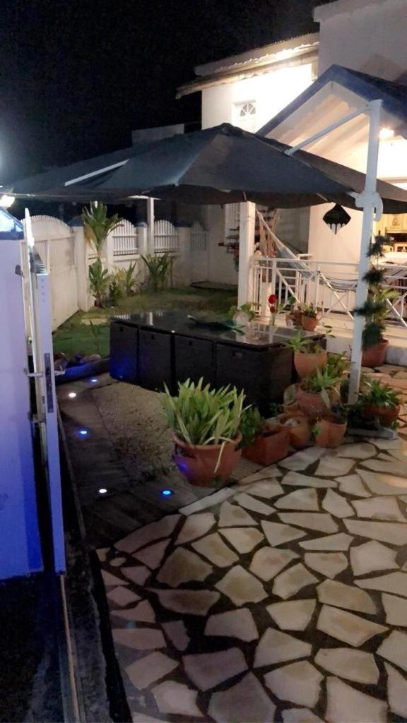 Le Sable Bleu - Evasion Tropicale A Sainte-Anne - Plage 5Min - Piscine - Parking - Logement Climatise - Vue Sur Les Palmiers - Parfait Pour Sejours En Famille Ou Entre Amis 외부 사진