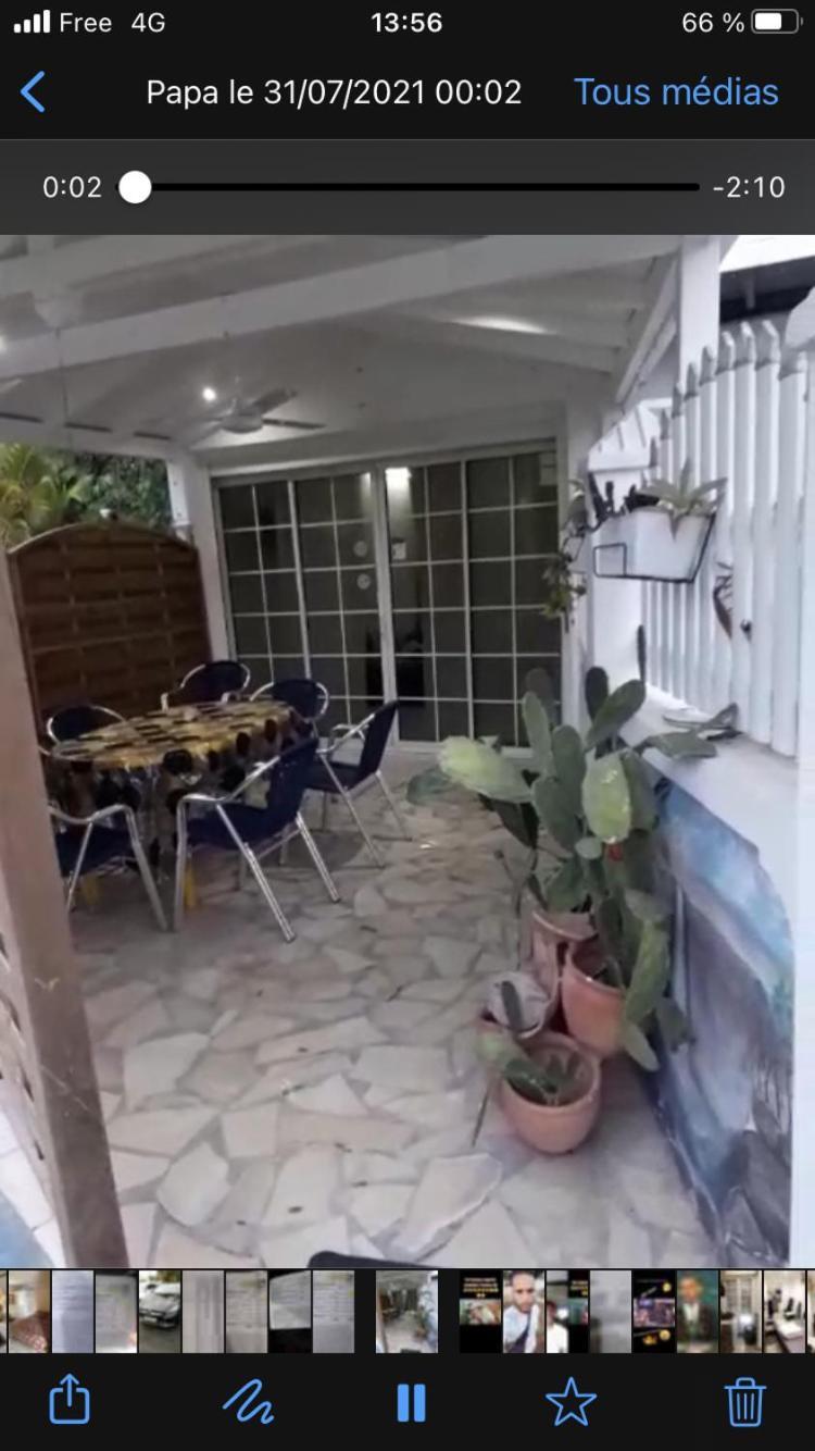 Le Sable Bleu - Evasion Tropicale A Sainte-Anne - Plage 5Min - Piscine - Parking - Logement Climatise - Vue Sur Les Palmiers - Parfait Pour Sejours En Famille Ou Entre Amis 외부 사진